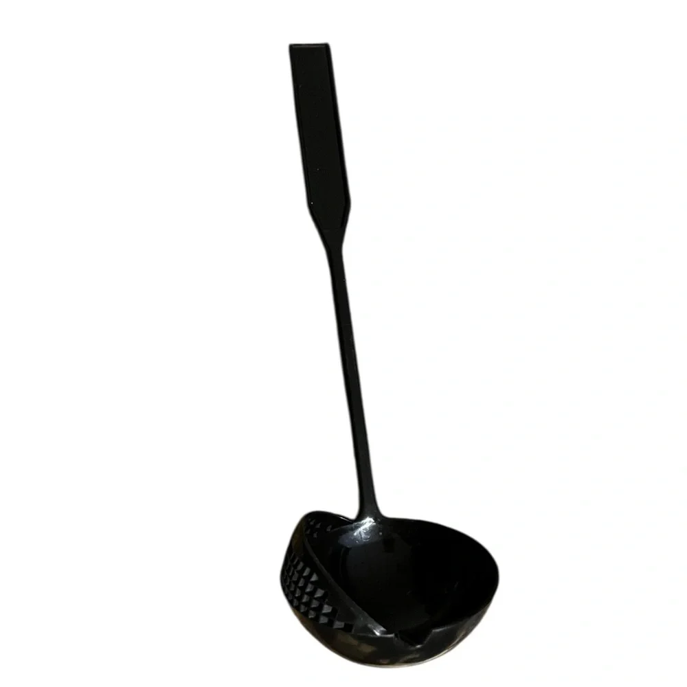 Scoop & stain black soup ladel serving spoon Cooking Utensil vintage made Canada